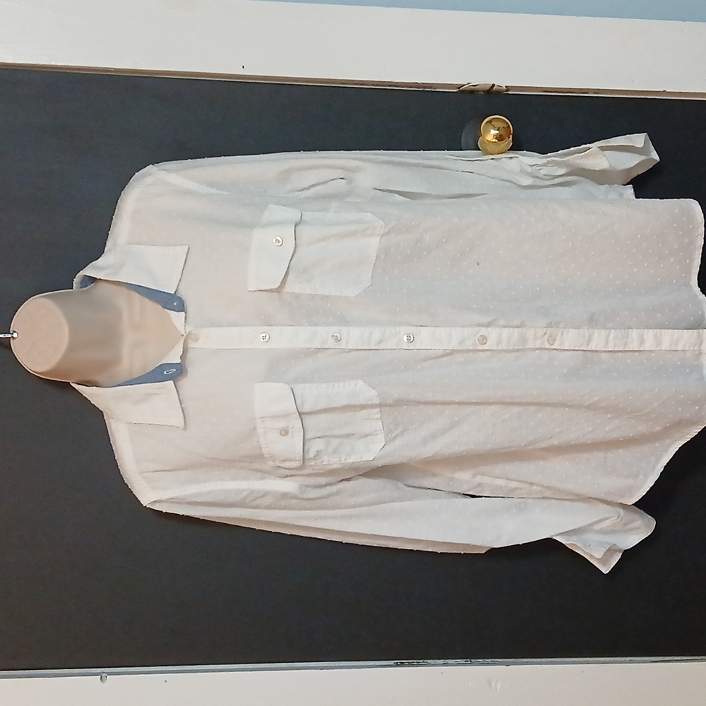 White cotton button down